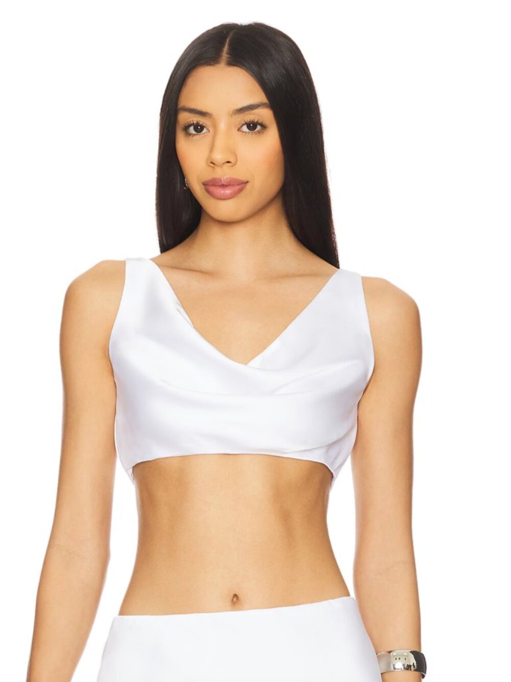 Norma Kamali Maria White Crop Top - XS